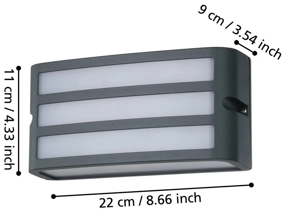 Illuminazione esterna LED da parete (altezza 11 cm) CAMARDA - EGLO