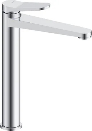 Rubinetto per lavabo getto laminare cristallino Air cromo lucido H 29 cm