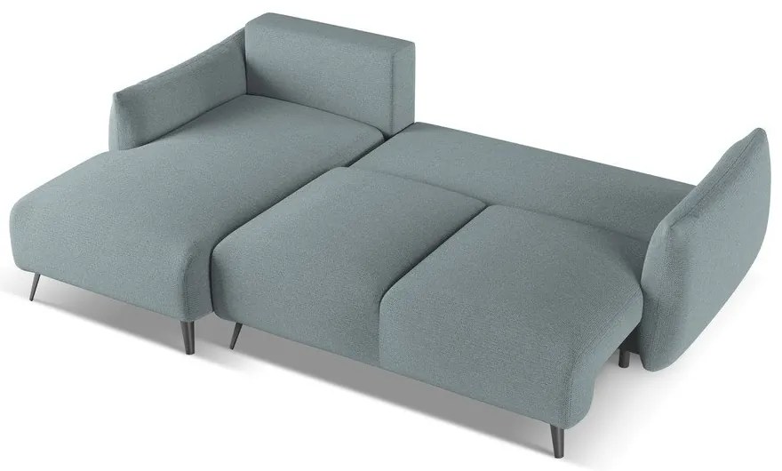 Divano angolare azzurro (con penisola a sinistra) Malie – Makamii