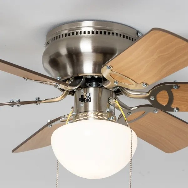 ZEVENTI - Ventilatore da soffitto GALDANA 1xE27/60W/230V marrone/beige