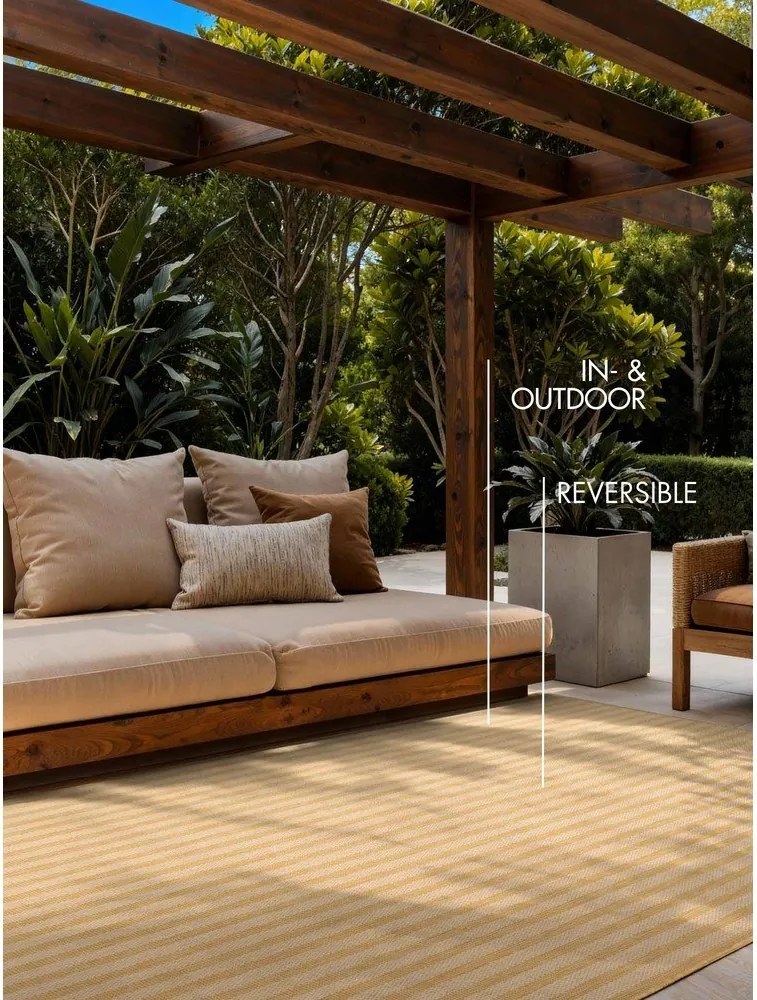 Tappeto da interno/esterno giallo ocra/color crema 120x170 cm Haringey Linley – Ted Baker