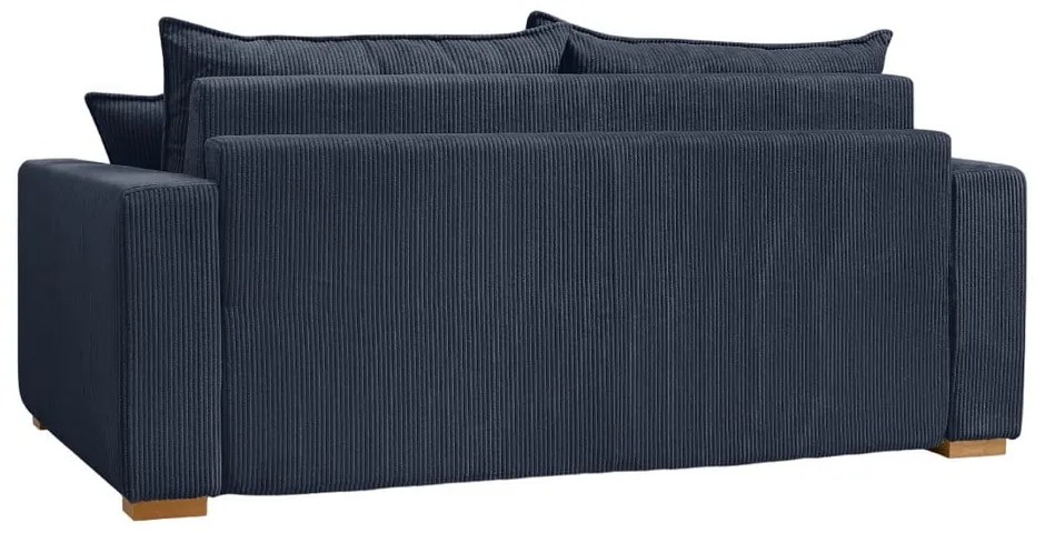 Divano in blu scuro allungabile con rivestimento in velluto a coste 225 cm Augustin – Bobochic Paris