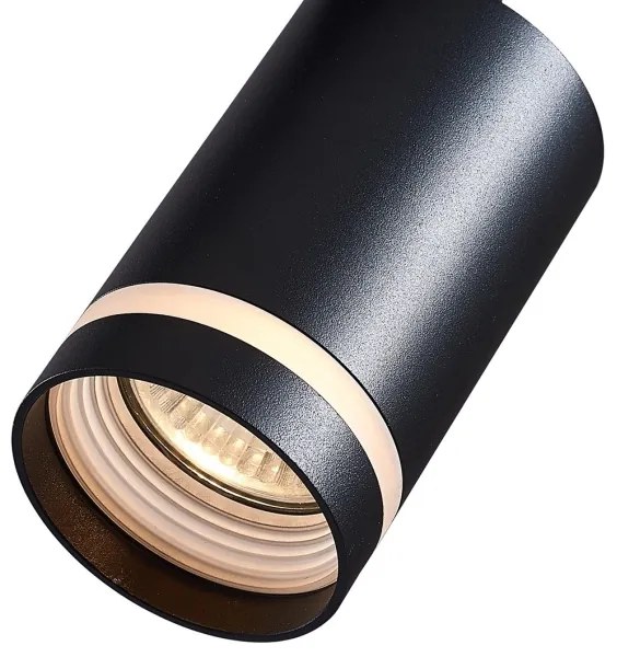 Faretto per sistema a binario PIPE 1xGU10/25W/230V nero