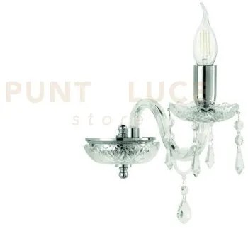 Dallas/1 applique cromo e cromo 1 luce attacco e14 h.25cm