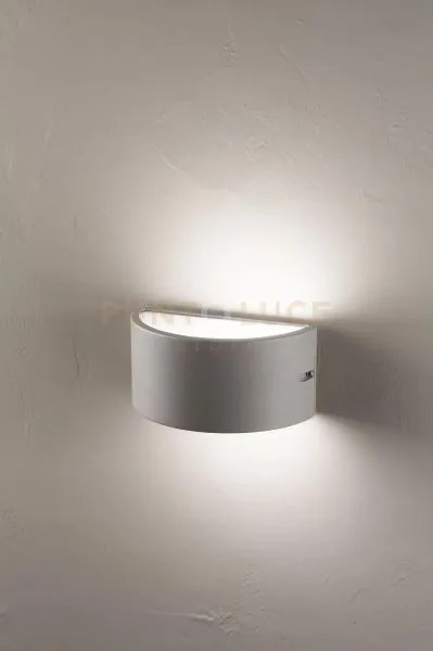Applique linus silver 1 luce attacco e27 l.25cm biemissione ip44