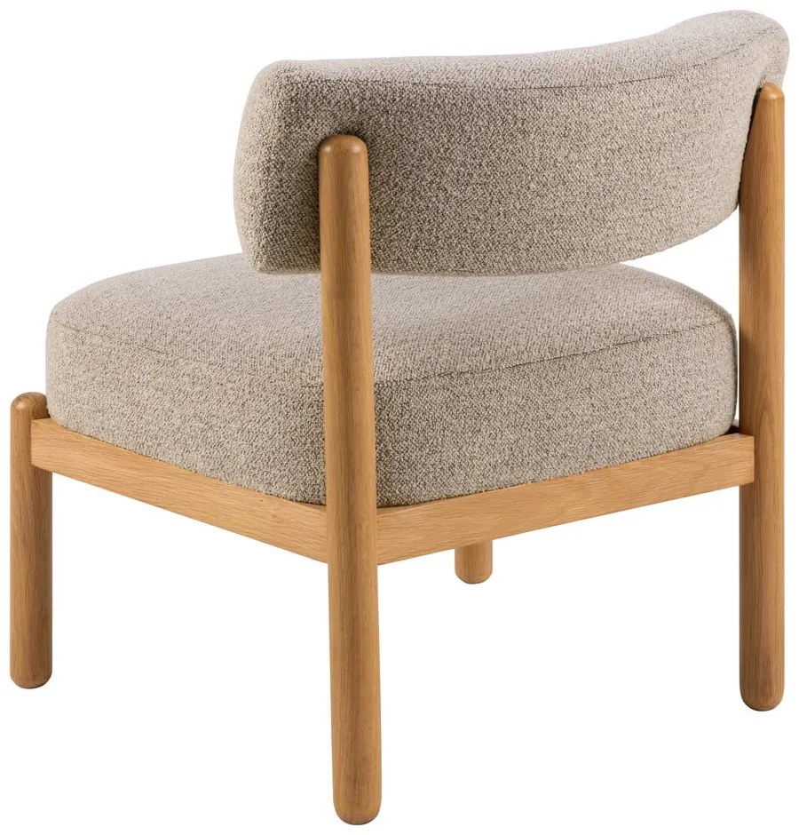 Poltrona beige in tessuto bouclé Burley - Actona