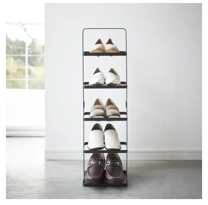 Scarpiera alta nera in metallo Tower Shoe Rack - YAMAZAKI