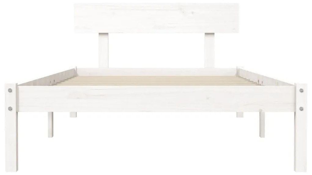 Giroletto bianco 75x190 cm small single legno massello di pino