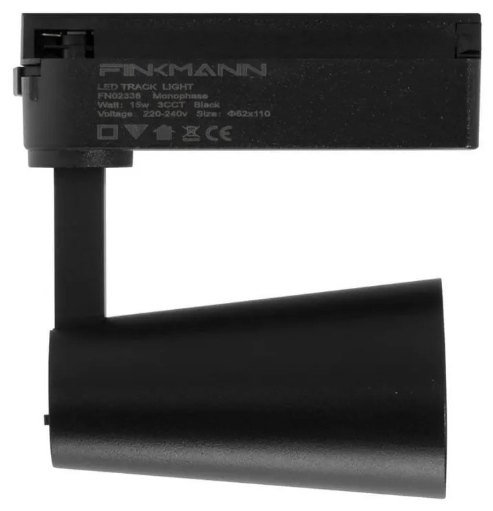 Faro LED 15W Monofase Nero CRI92 CCT Bianco Variabile 38° Bridgelux LED Colore Bianco Variabile CCT