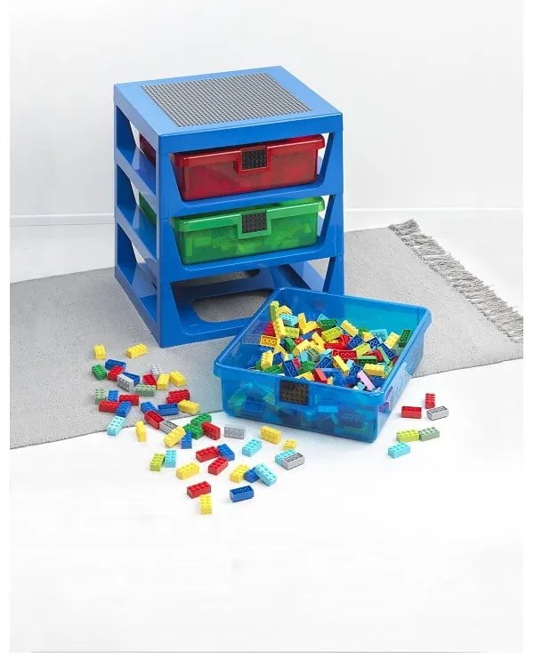 Organizer per giochi da bambini blu scuro in plastica 35x33x38 cm Storage – LEGO®