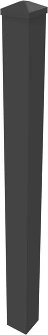 Palo per cancello MAIA in alluminio finitura verniciato Grigio H 250 cm x L 12 cm x P 12 cm