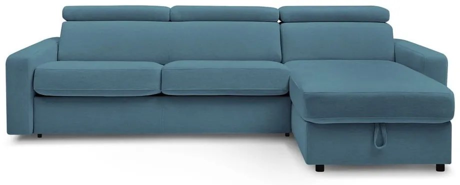 Divano angolare blu allungabile (con composizione variabile) Monaco – Bobochic Paris