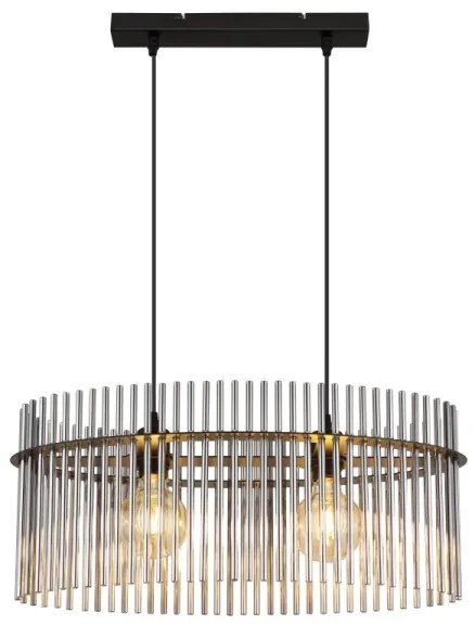 Globo 15698H3 - Lampadario a sospensione con filo GORLEY 2xE27/60W/230V nero