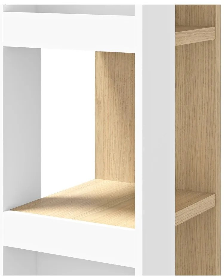 Libreria bianca in rovere 40x188 cm Ella - TemaHome