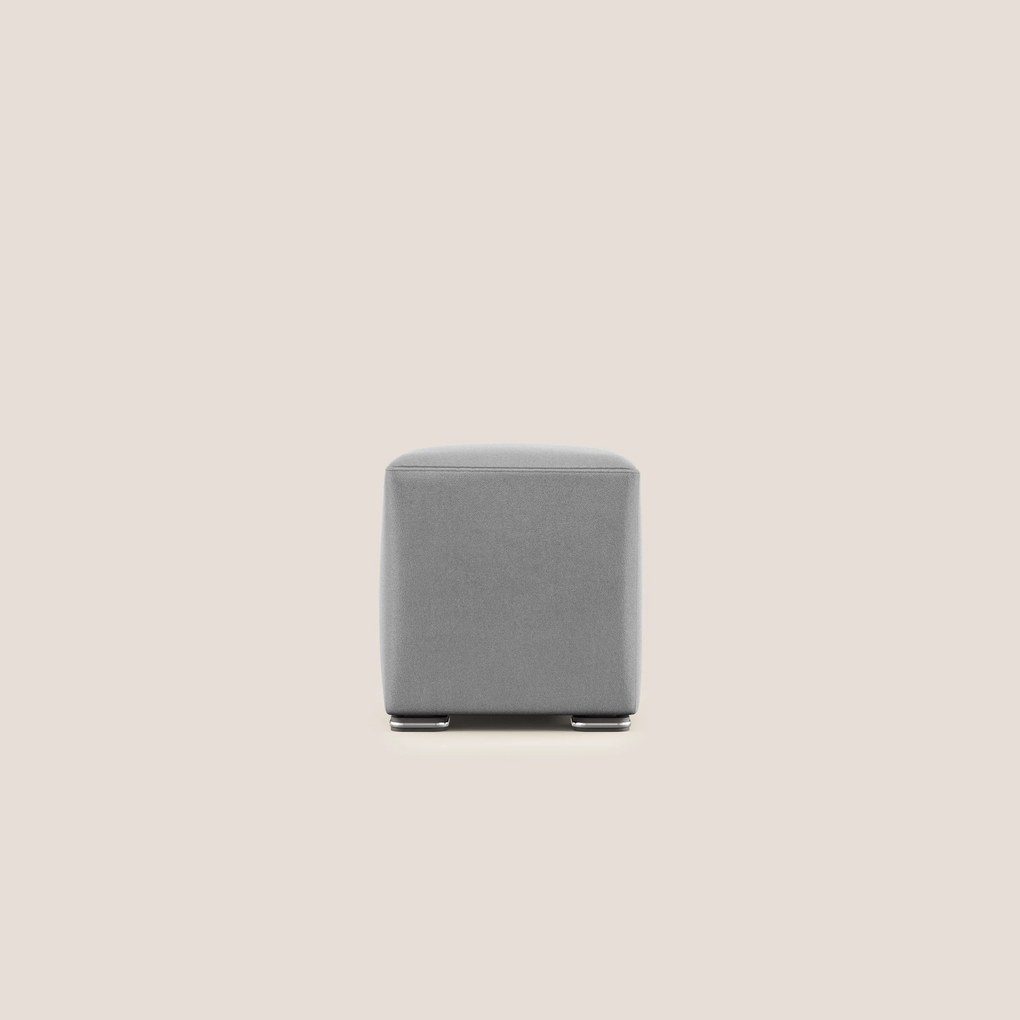 Cube pouf in microfibra smacchiabile T11 grigio