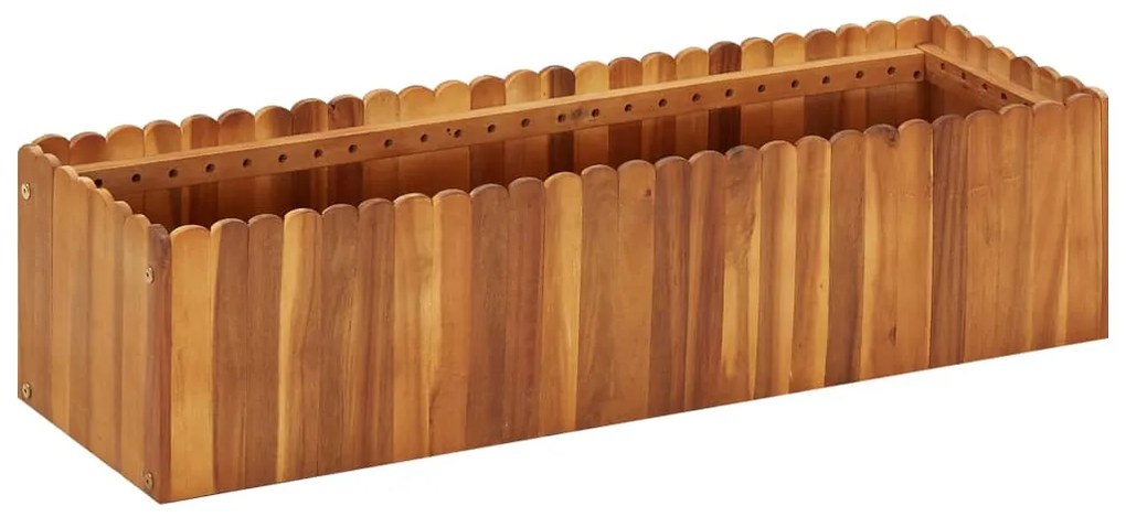 Letto Rialzato Da Giardino 100x30x25 Cm İn Massello Di Acacia /