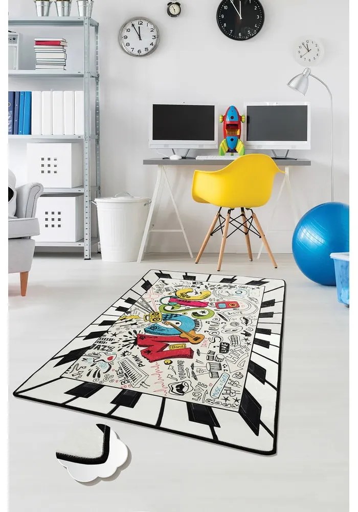Tappeto antiscivolo per bambini , 100 x 160 cm Music - Conceptum Hypnose