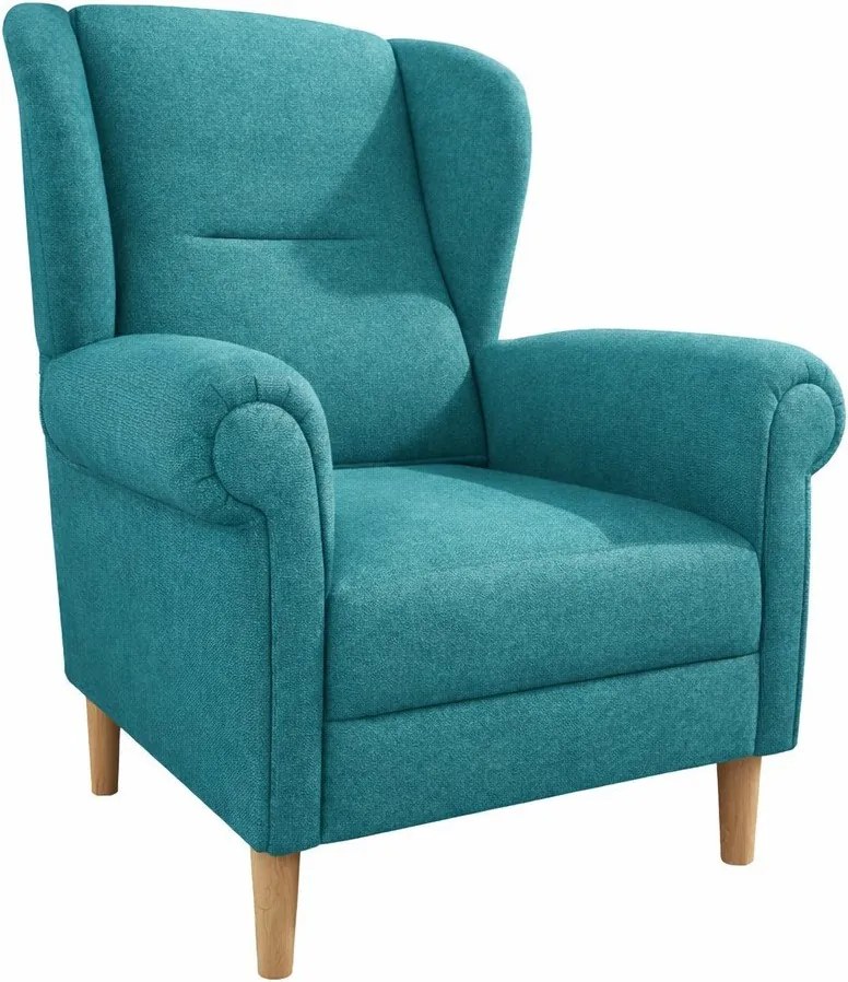 Poltrona con braccioli turchese Swan – Ropez
