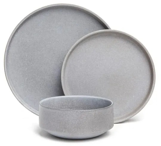 Set di piatti grigi in gres 12 pz Malia - Bonami Selection