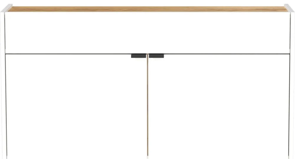 Scarpiera da appendere bianca con cassetti effetto rovere Ameca - Germania