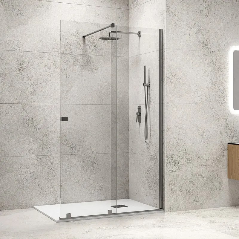 Box doccia walk in scorrevole 180 cm finitura cromo | KNM4000W-C - KAMALU