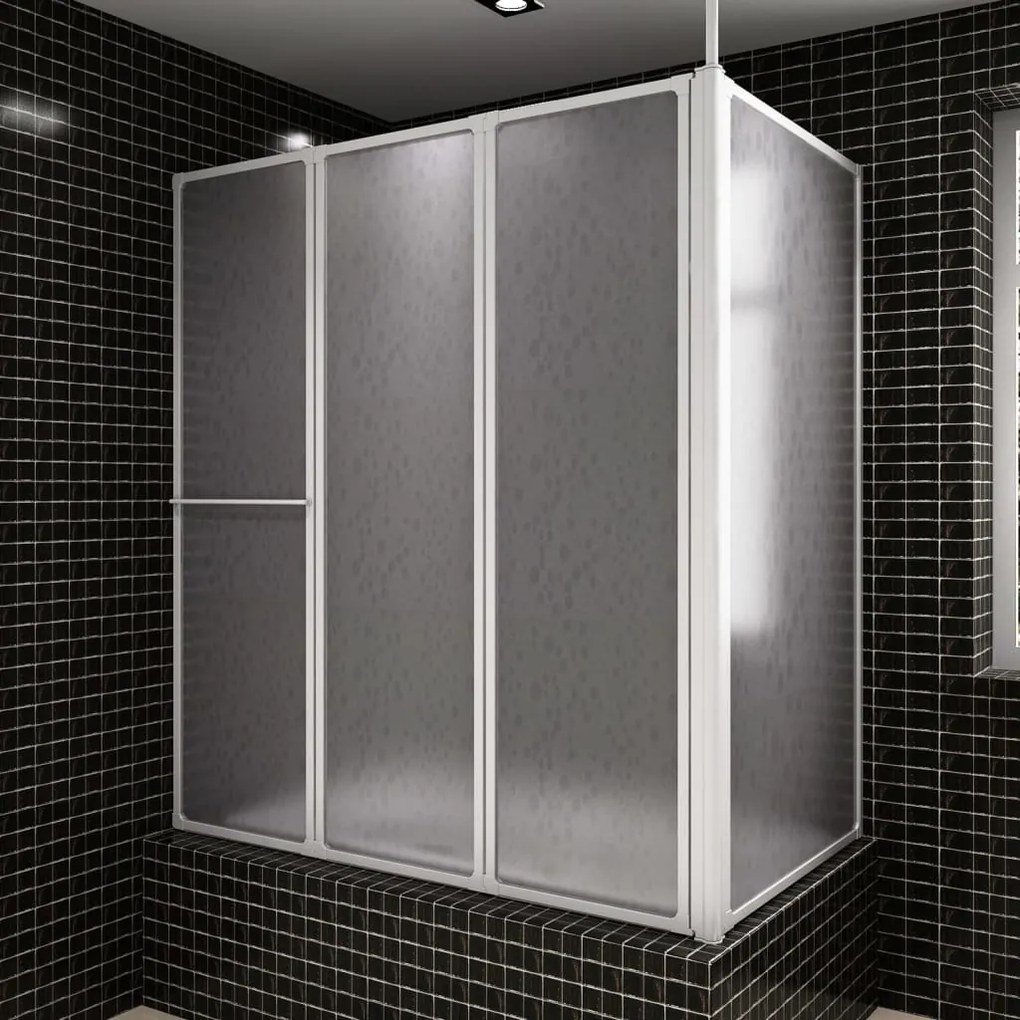 Schermo Box Doccia A L 70 X 120 X 137 Cm 4 Pannelli Pieghevole /