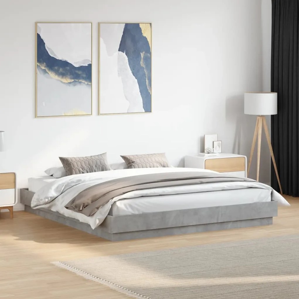 Giroletto grigio cemento 180x200 cm in legno multistrato