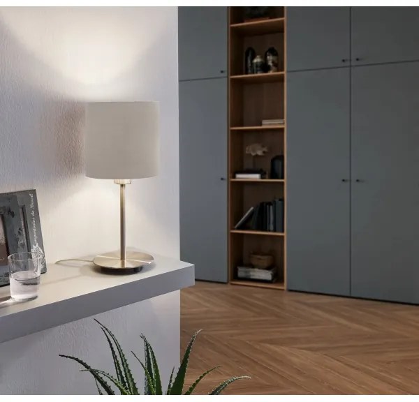 Eglo 54745 - Lampada da tavolo ANADIA 1xE14/40W/230V taupe/cromo opaco