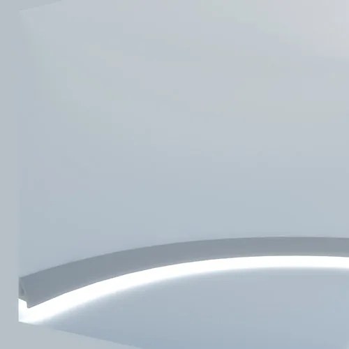 Cornice Pitturabile Curva Flessibile da Parete per Strisce LED - 2m Variante Lunghezza 2 Metri