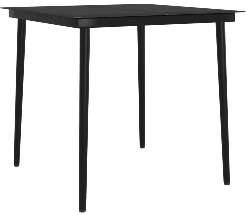 Set da pranzo da giardino 5 pz con cuscini beige e nero