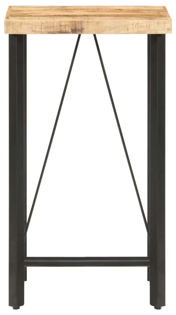 Tavolo da bar 60x60x107 cm in legno ruvido di mango