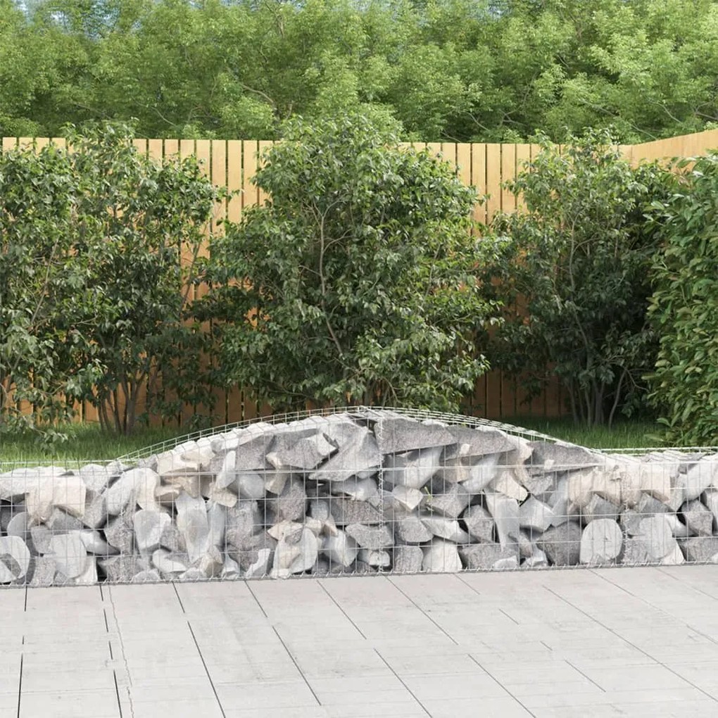Cesti Gabbioni Ad Arco 10 Pz 400x50x40/60 Cm Ferro Zincato /