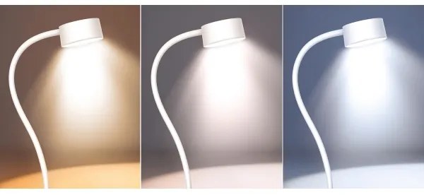 Solight WO3001-W- Lampada flessibile dimmerabile a LED con clip LED/2W/5V 3000/4000/6500K bianco