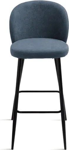 Sgabello in tesssuto Blu con struttura in metallo MEGGIE 2 pezzi