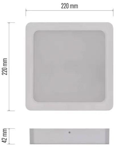 Plafoniera LED LED/24W/230V 22x22 cm bianco