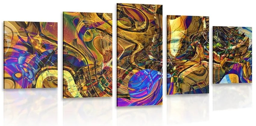 Quadri 5 pezzi – Pieno di arte astratta
