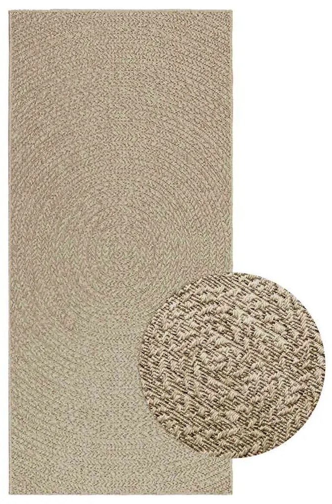 Tappeto Zızur Beige 100x200 Cm Aspetto Iuta Interni Ed Esterni /