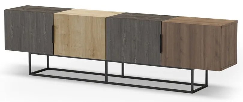 Tavolo TV in rovere colore naturale 200x55 cm Titan - Marckeric