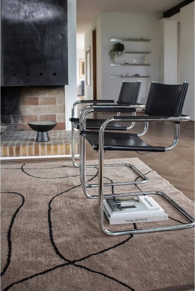 Tappeto marrone in cotone lavabile 140x200 cm Shadow – Mette Ditmer Denmark