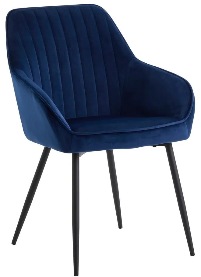 Set di sedie da pranzo blu scuro in imbottito con braccioli 2 pz Nolan Stripe – Unique Furniture