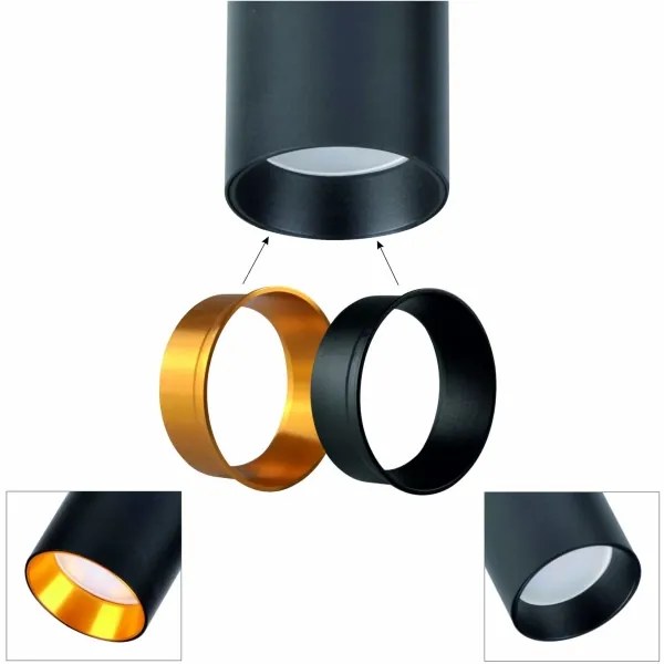 Lampadario a sospensione con filo MARIBEL 4xGU10/10W/230V nero