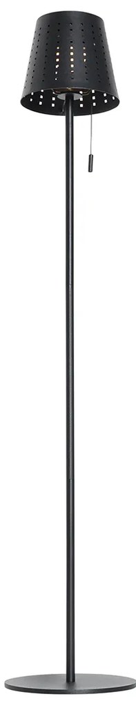 Lampada da terra da esterno nera con LED dimmerabile a 3 step su solare - Ferre