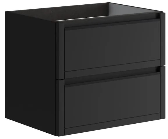 Mobile da bagno sotto lavabo TRATTO antracite opaco L 59.5 x H 50 x P 45.5 cm 2 cassetti, lavabo non incluso
