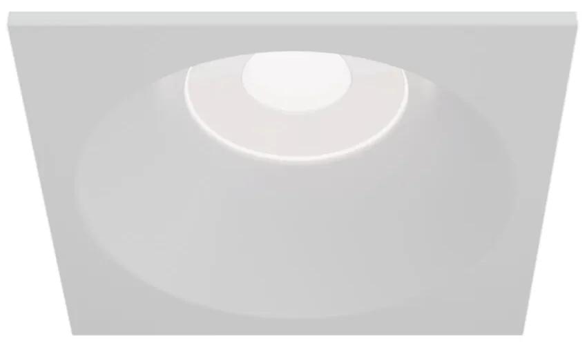 Faretto Da Incasso Moderno Zoom Alluminio Quadrato Bianco 1 Luce