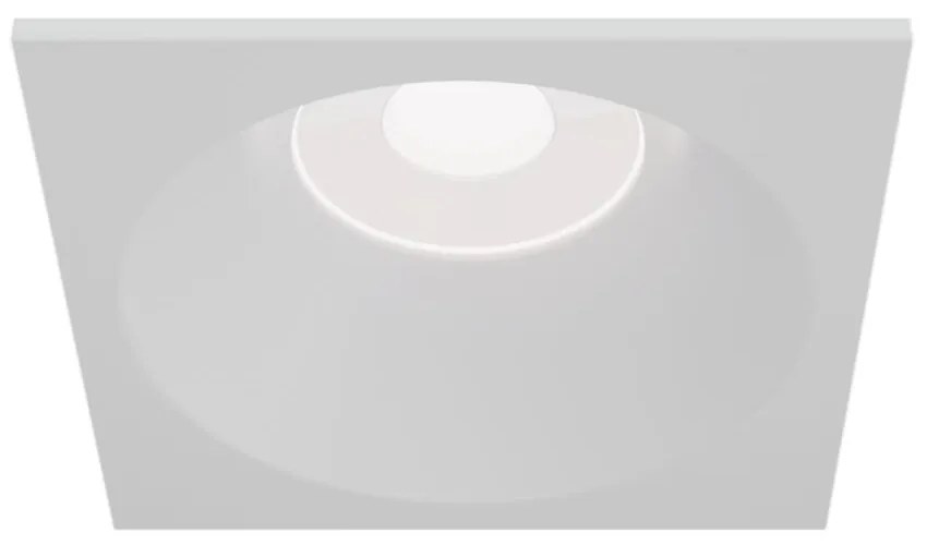 Faretto Da Incasso Moderno Zoom Alluminio Quadrato Bianco 1 Luce