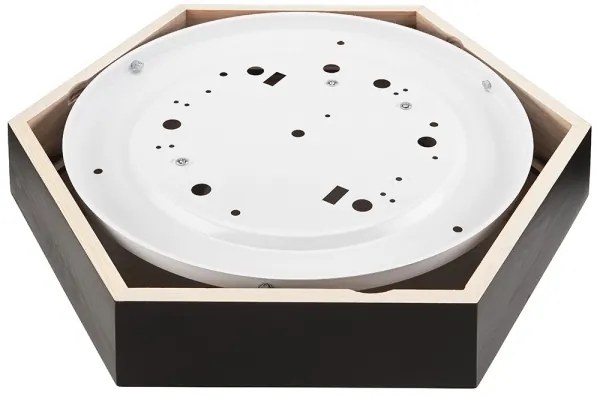 Plafoniera HEX 2xE27/60W/230V diametro 43 cm pino wenge