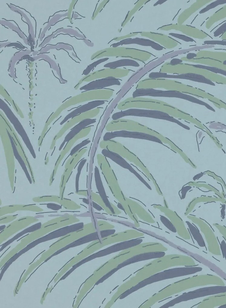 Långelid / von Brömssen Carta da parati Palm House - Evening Blue