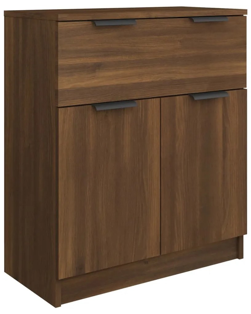 Credenza rovere marrone 60x30x70 cm in legno multistrato