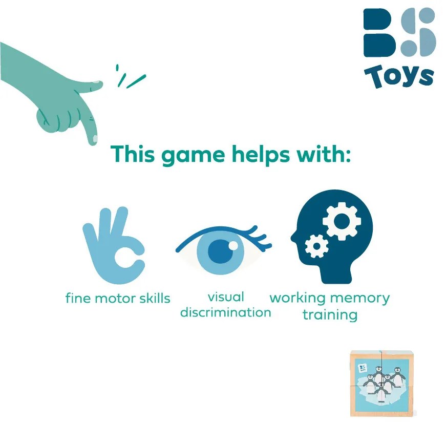 Cubi illustrati in legno con animali - 4 pezzi