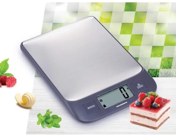 Heinner HKS-5IXBK - Bilancia da cucina digitale 2xAAA grigio/cromo satinato